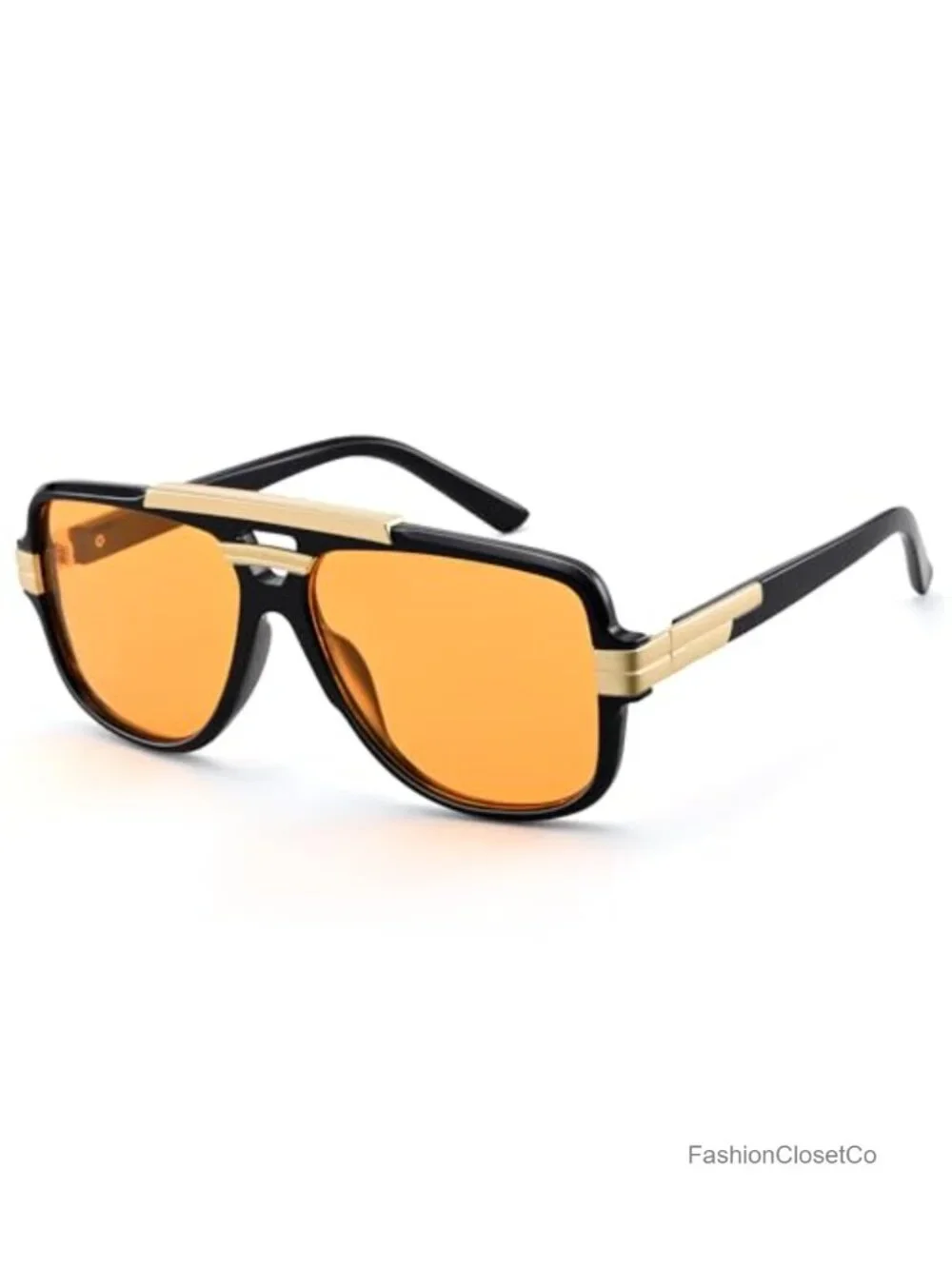 Oversized Aviator Sunglasses Square Frame UV400 Retro Vintage Shades
